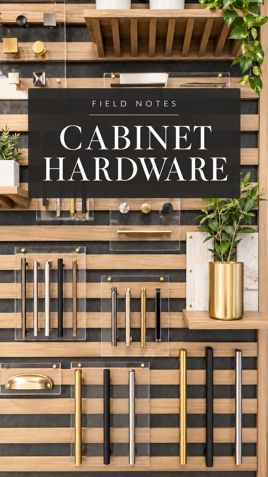 Cabinet hardware: choose the right pull size Field Notes cover