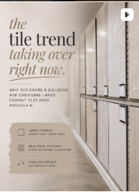 Large-format tile makes the surface the statement Field Notes cover