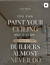 You can paint the ceiling any color, but plan the effect Field Notes cover